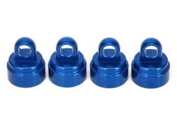 TRA8964X Shock caps, aluminum (blue-anodized), GT-Maxx shocks (4)