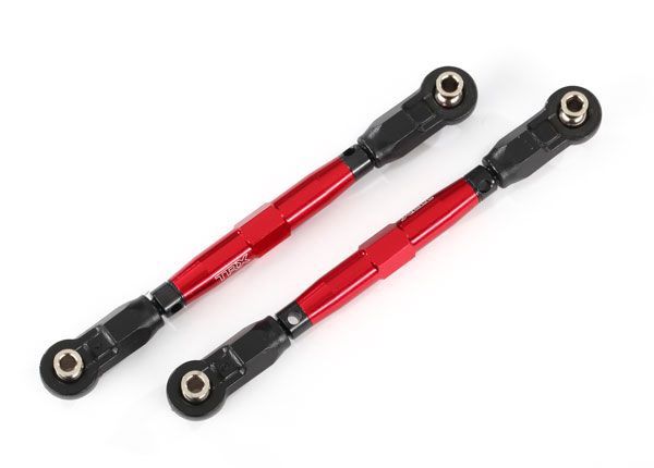 Toe Links (2): Front - TRA8948 Anodized Aluminum Assorted Colours, Colour: Red TRA8948R