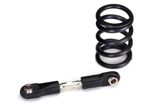 TRA7746X Steering link, steel/ servo saver spring, heavy duty (use with #2085X metal gear servo)