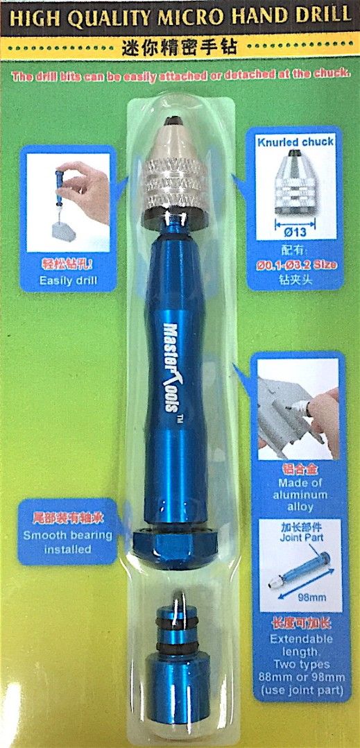 Master Tools High Quality Micro Hand Drill #9961