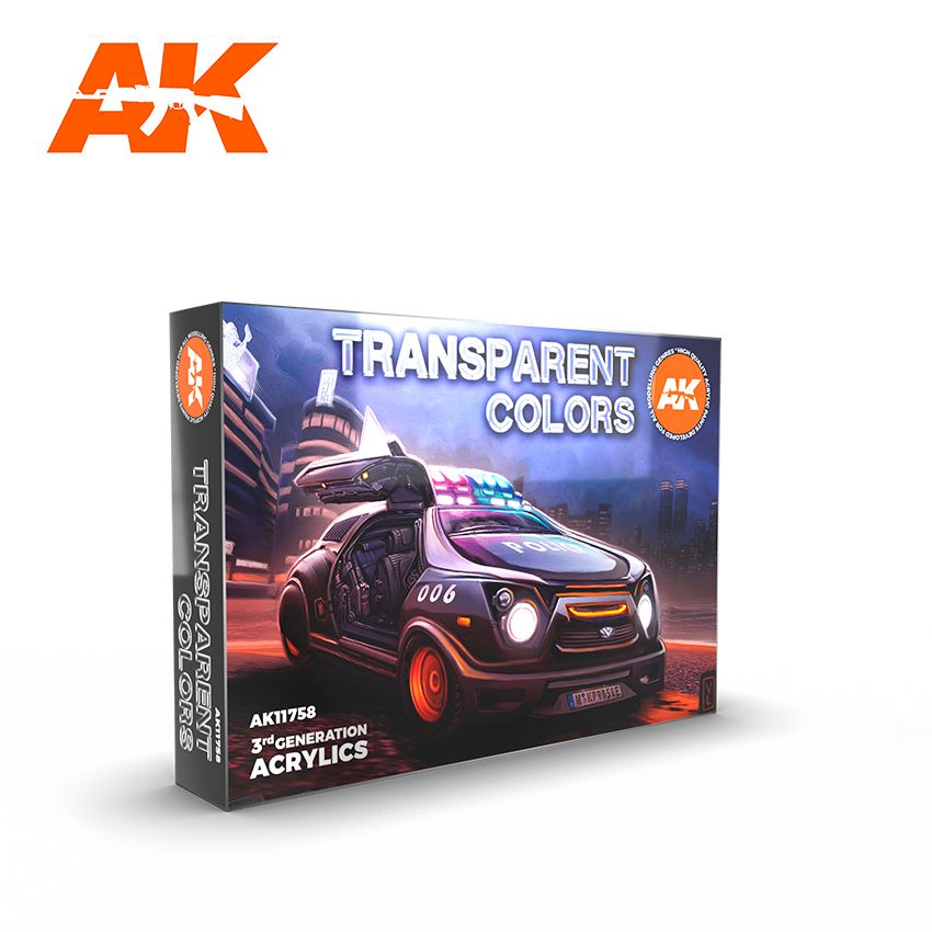 AK Interactive Paint Set Transparent Colors 3G