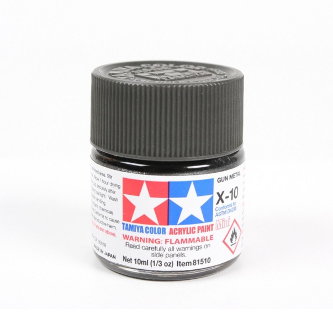 Tamiya X Acrylic X10 Gloss Gun Metal