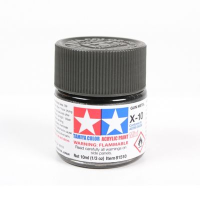 Tamiya X Acrylic X10 Gloss Gun Metal