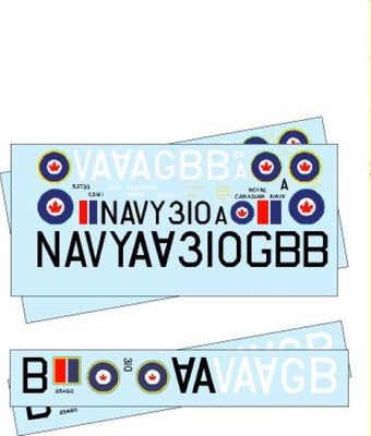 Canadian RCN TBM/AS3 1/72 Decals