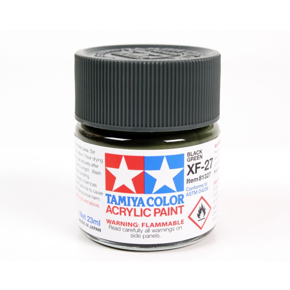 Tamiya XF Acrylic XF27 Flat Black Green