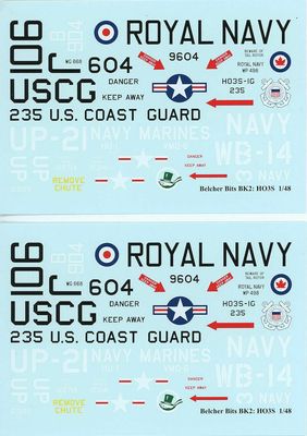 HO3S-1 Markings and Pilot 1/48 Decals