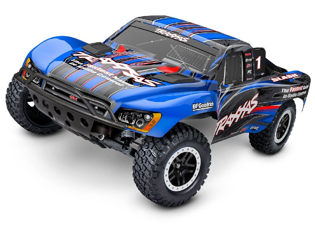 Traxxas Slash BL-2S 1/10 RTR 2WD Brushless Short Course Truck w/BL-2S ESC &amp; TQ 2.4GHz Radio - Assorted Colours TRA58134-4, Colour: Blue TRA58134-4BLUE