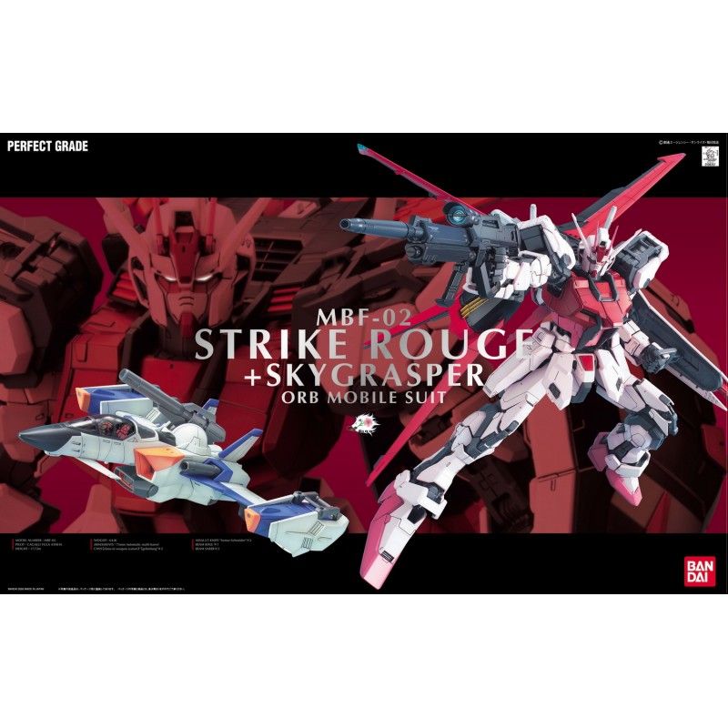 PG 1/60 MBF-02 Strike Rouge Gundam and Skygrasper #5064234 by Bandai
