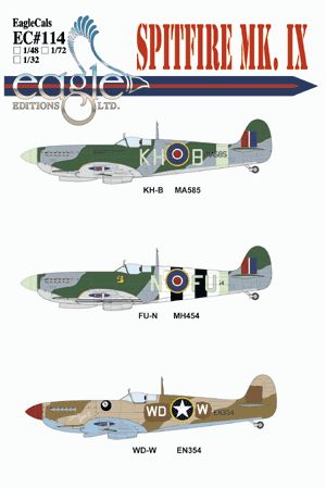 Eagle Editions Decal Set 1/72 Spitfire Mk. IX Part 1 EC114-72