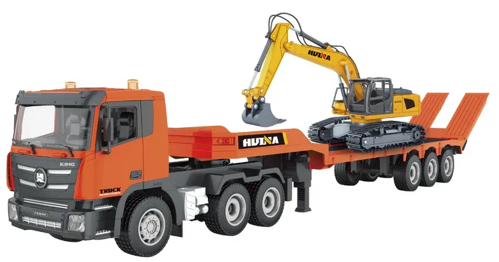 RC-Pro 1/24 9Ch Platform Trailer &amp; Excavator Combo - 1319