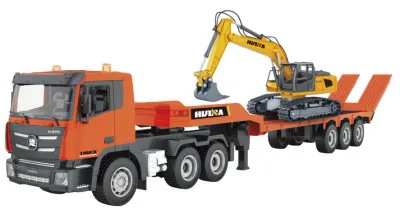 RC-Pro 1/24 9Ch Platform Trailer &amp; Excavator Combo - 1319