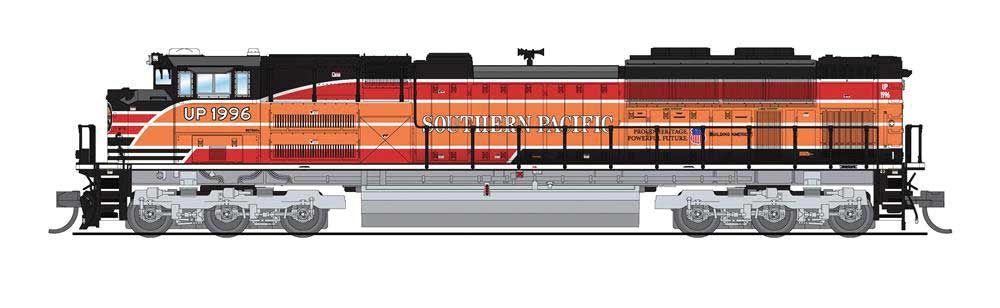 EMD SD70ACe - Sound and DCC - Paragon4(TM) Broadway Limited Imports #7036 Union Pacific #1996 (Southern Pacific Heritage, Orange, Red, Black)