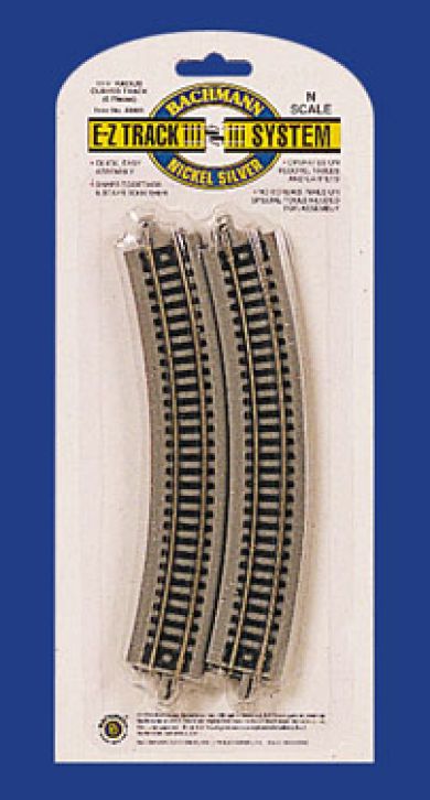 Bachmann 11.25" Radius Curve Track - Nickel (6PC) (N)
