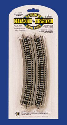 Bachmann 11.25" Radius Curve Track - Nickel (6PC) (N)