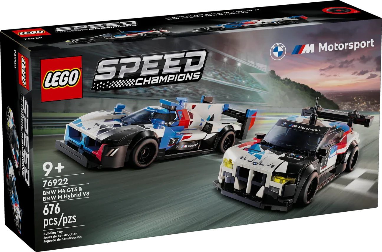 Lego Speed Champions: BMW M4 GT3 &amp; BMW M Hybrid V8 Race Cars 76922