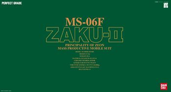 PG 1/60 MS-06F Zaku 2 Green #5064230 by Bandai