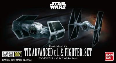 TIE Fighter &amp; TIE Advanced Set #007 Star Wars Vehicle Model Kit #5064110 by Bandai