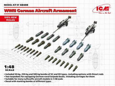 WWII German Aircraft Armament 1/48 #48408 by ICM
