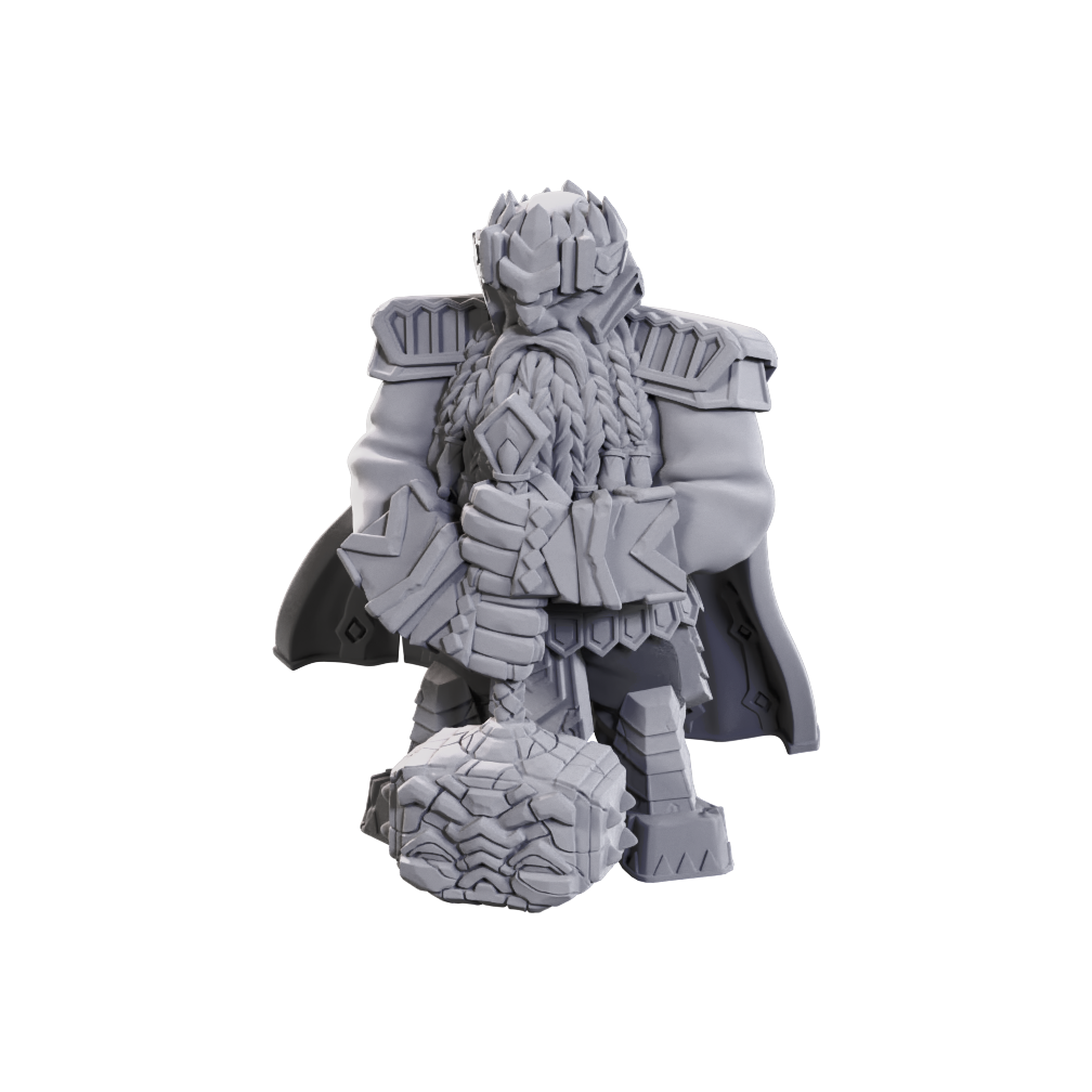 D&amp;D Unpainted Mini - Male Dwarf Champion High-Level 90710