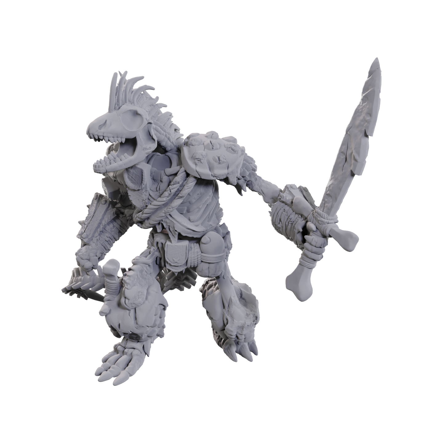 D&amp;D Unpainted Mini - Lizardfolk Skeleton 90117
