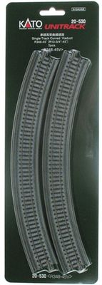 UniTrack N Curved Single Track Viaduct Track R13 3/4" - 45° 2 Pieces