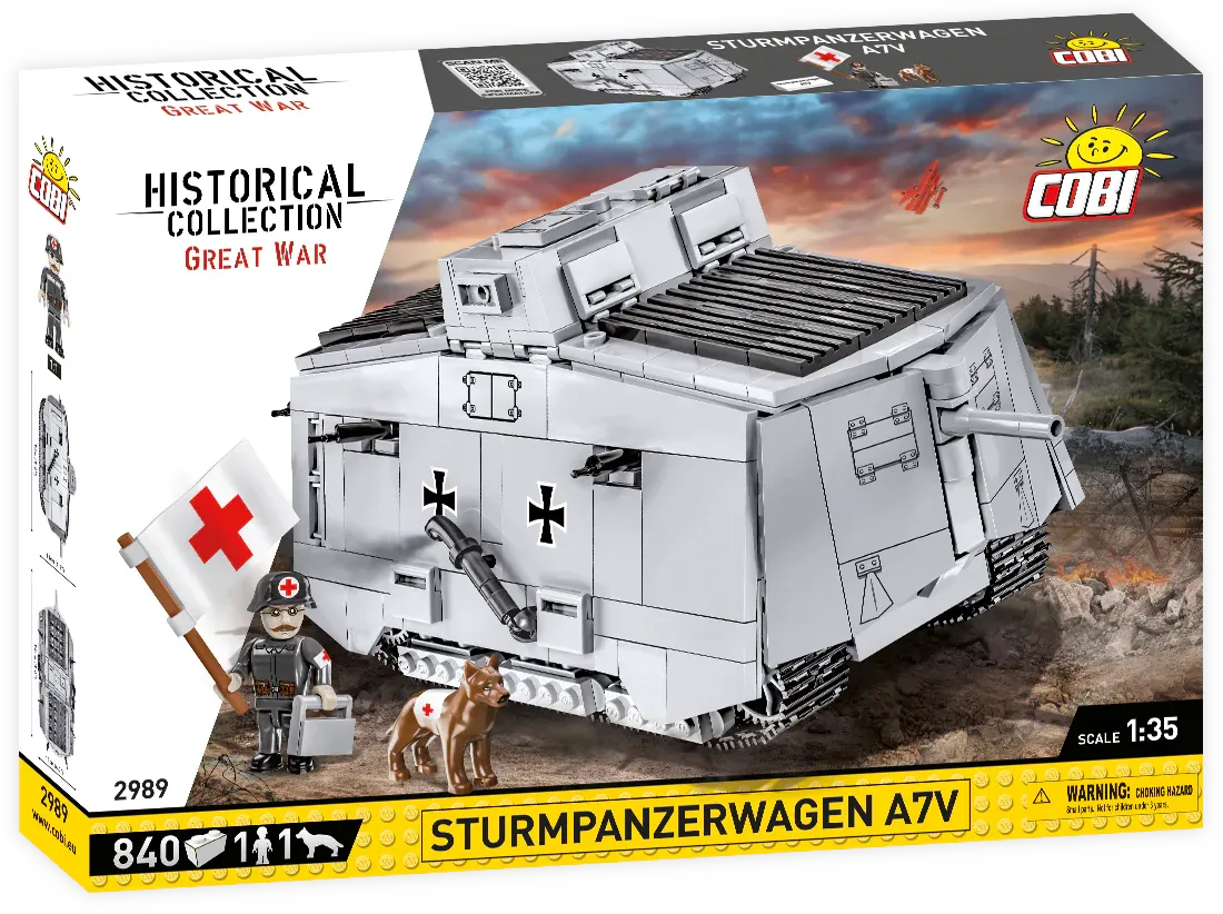 Cobi Historical Collection Great War: Sturmpanzerwagen A7V 840 PCS