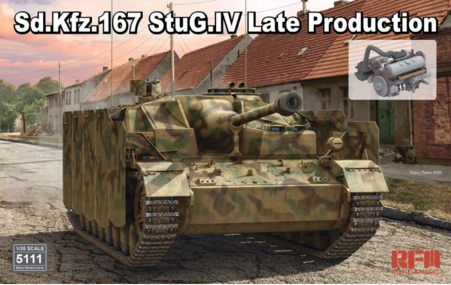 Sd.Kfz.167Stug.Iv Late Prod. W/Eng.&amp; Workable Tracks 1/35 #RM-5111 by Ryefield Model
