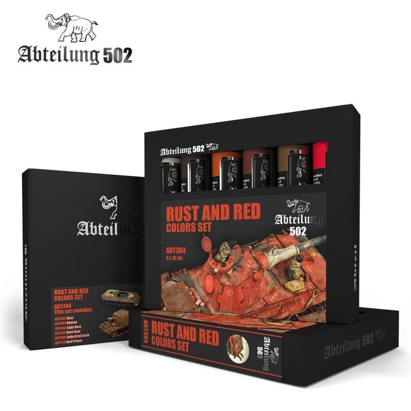 Abteilung502 Oil Paint Set Rust and Red Colors - ABT304