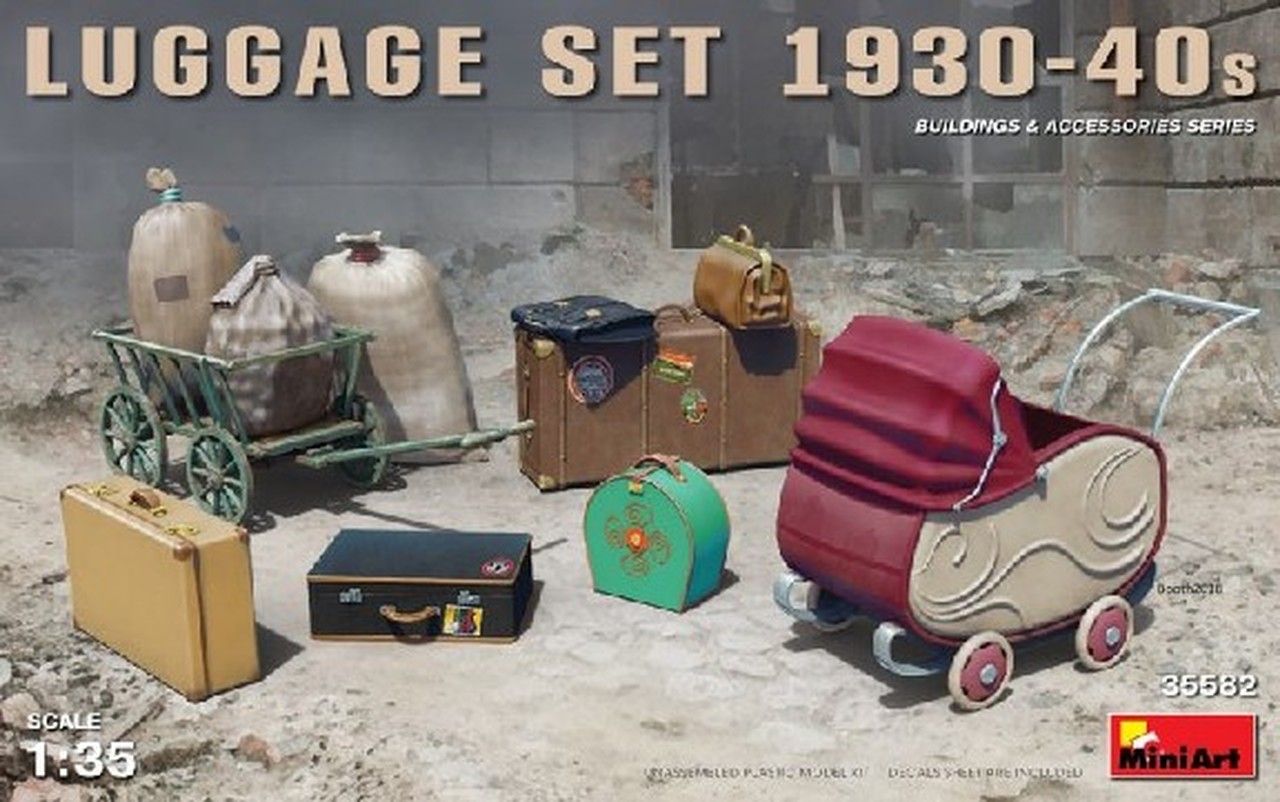 Luggage Set 1930s-40s #35582 Detail Kit by MiniArt