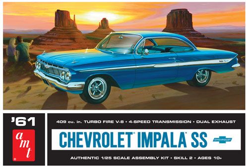 1961 Chevrolet Impala SS 1/25 Model Car Kit #1013 by AMT