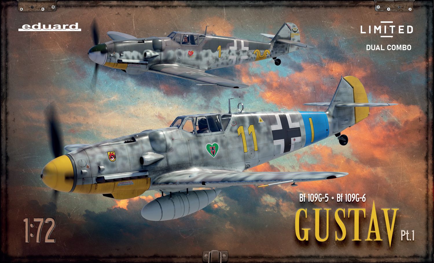 Gustav pt.1 Bf 109 G-5 &amp; G-6 Dual Combo Limited Edition 1/72 #2144 by Eduard