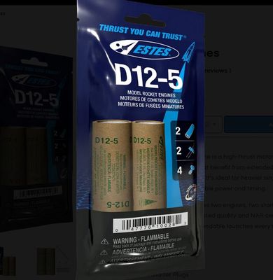 Estes D12-5 Single Stage (2/PK)