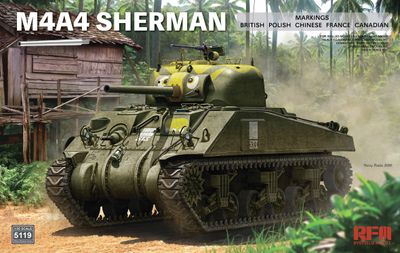 M4A4 Sherman w/WRKBL Truck &amp; MTL Barrel (Canadian Markings) 1/35 #RM-5119 by Ryefield Model