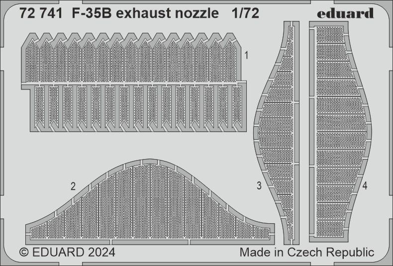 F-35B Exhaust Nozzle 1/72 Photo Etched Set for Tamiya
