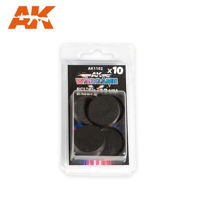 AK Interactive Plastic Wargame Bases Round Base - 32mm (10 Units) AK-1102