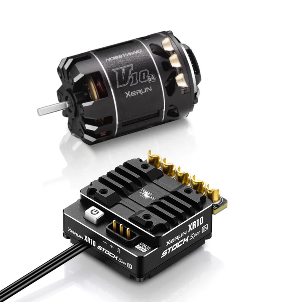 Hobbywing Xerun Combo XR10 Stock 2S G2 ESC &amp; V10 G4R 17.5T Motor - HWI38020378