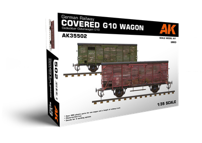German Railway Covered G10 Wagon Gedeckter Guterwagen G10 1/35 #35502 by AK Interactive