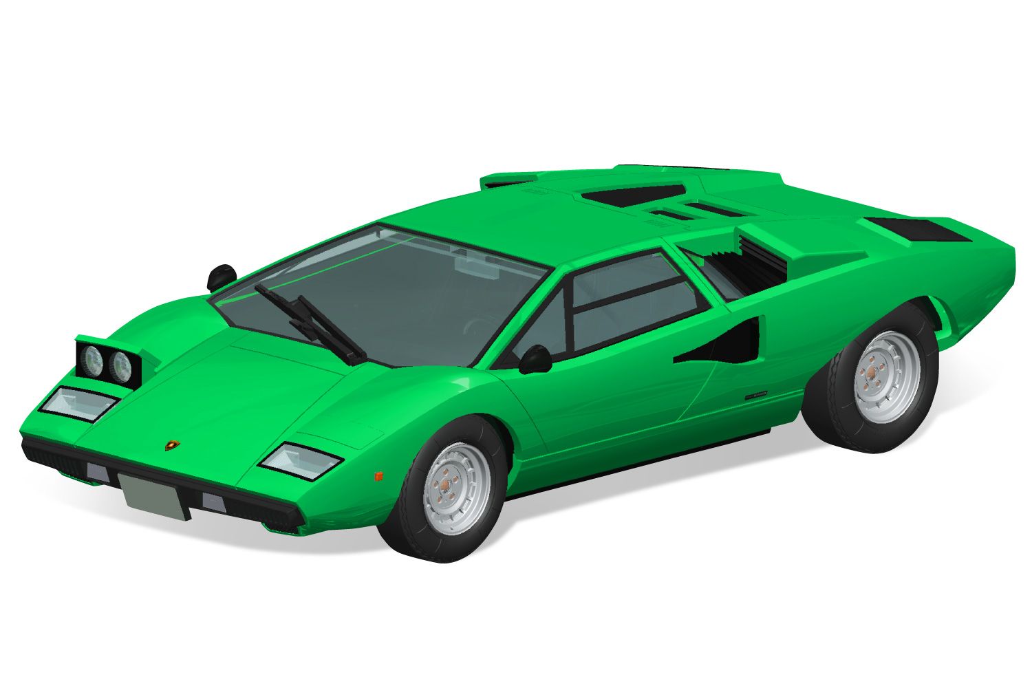 Snap Kit Lamborghini Countach LP400(Green) #20-D 1/32 #06536 by Aoshima