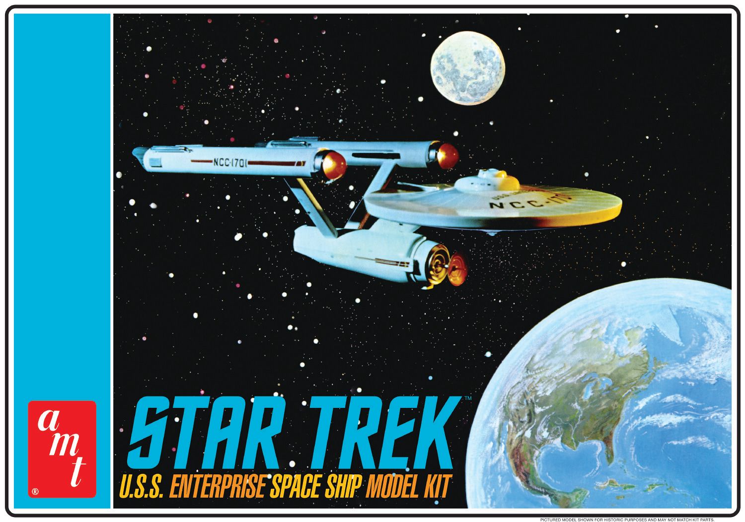 USS NC-1701 Enterprise 1/650 Classic Star Trek Model Kit #1296 by AMT