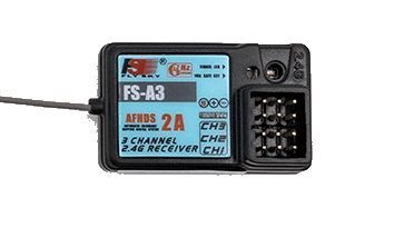 Flysky FS-A3 Splash Proof 2.4Ghz 3 Channel Receiver - FLYFS-A3SP