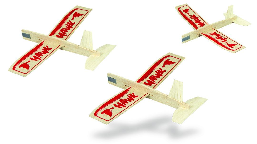Guillow's Hawk Triple Pack Balsa Glider