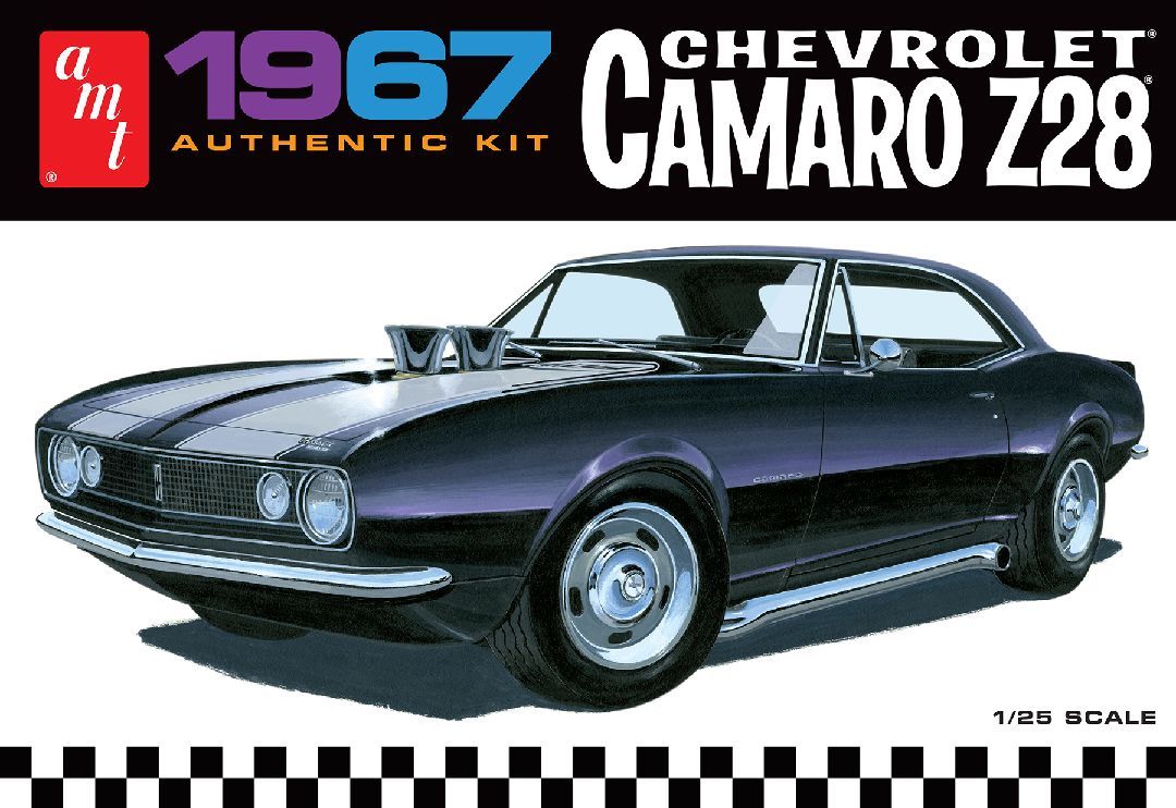 1967 Chevy Camaro Z28 1/25 Model Car Kit #1309 by AMT