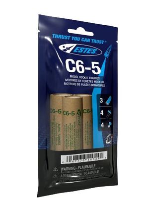 Estes Rockets C6-5 (3 ea) - Bagged