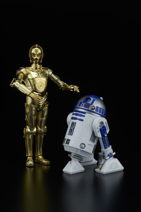 Star Wars C-3PO &amp; R2-D2 Droid Set 1/12 Action Figure Model Kit #5067482 by Bandai