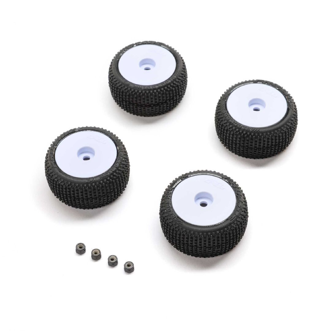 Pro Line Blockade Tire, Proline OE, Wheel, White, Mounted: Micro-T - PRO-2633