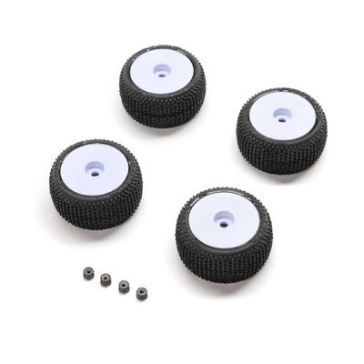 Pro Line Blockade Tire, Proline OE, Wheel, White, Mounted: Micro-T - PRO-2633