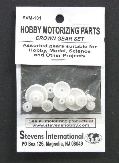 Assorted Plastic Crown Gear Set (1.9mm ID) (12pcs) #SVM-101