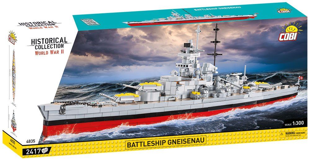 Cobi Historical Collection WWII: 4835 Battleship Gneisenau 2417 PCS