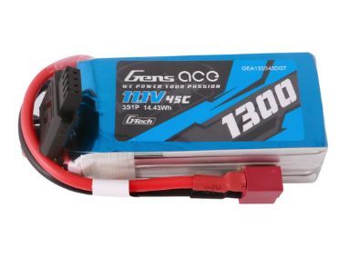 Gens Ace G-Tech Smart 3S LiPo Battery 45C (11.1V/1300mAh) w/Deans Connector - GEA133S45DGT
