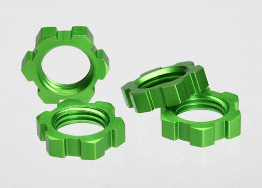 Traxxas Wheel Nuts Splined 17mm Revo/T-Maxx 3.3/E-Revo/Summit (4) - Assorted Colours TRA5353, Colour: Green TRA5353A